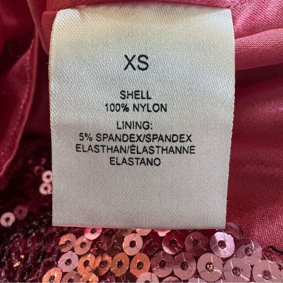 Anthropologie Audrey Adele Pink Feather Sequin‎ Mini Dress XS - Picture 13 of 16